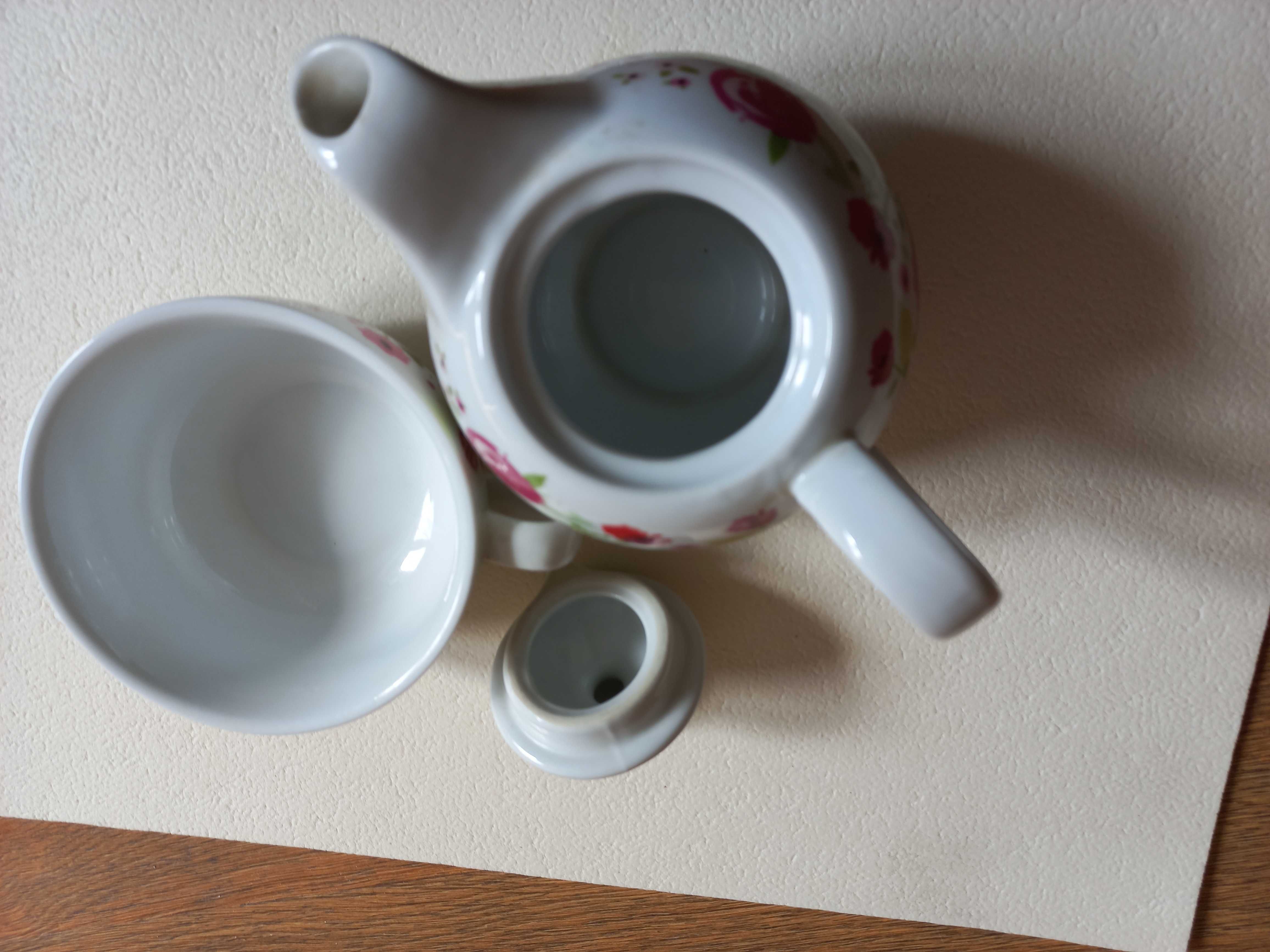 Czajniczek z filiżanką Imbryk do parzenia herbaty Home&You Prezent