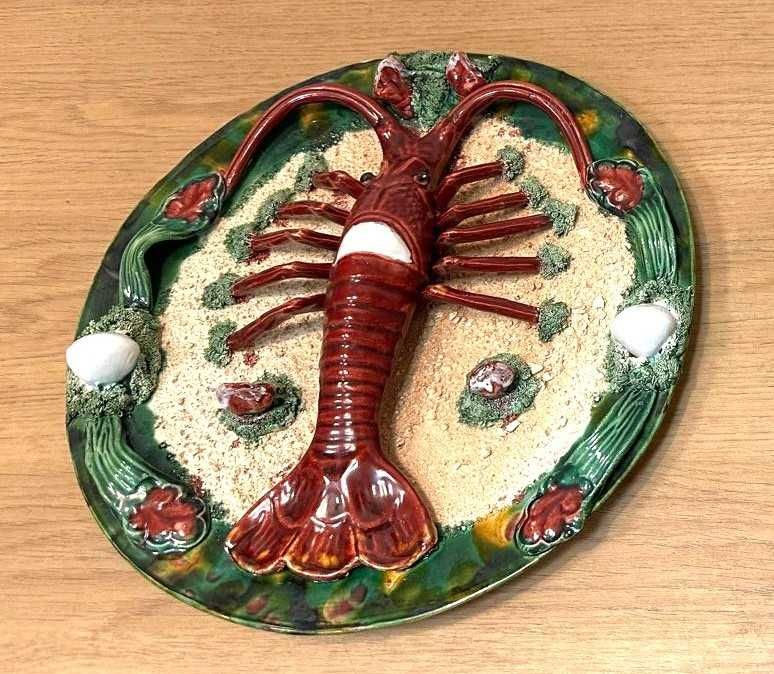 Prato em loiça tradicional de Caldas da Rainha, Lagosta