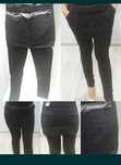 legginsy spodnie  z wszytą spódniczką z koronki obszycia z eko skórki