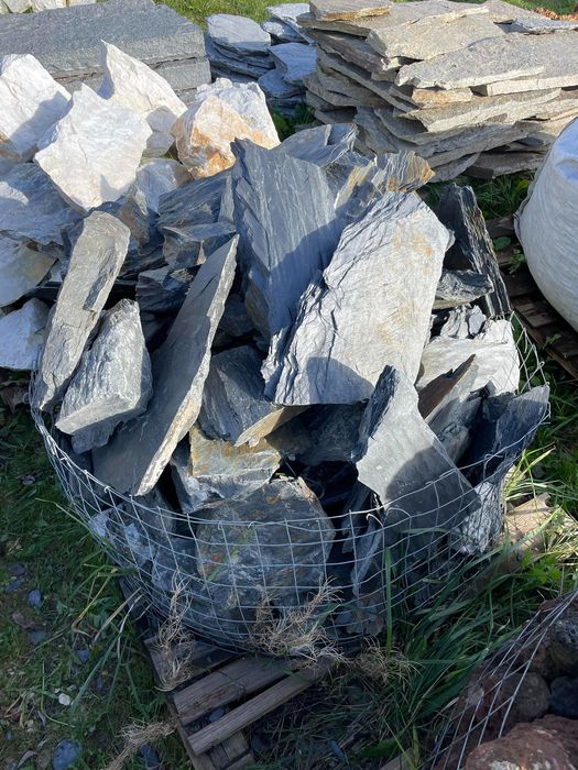 CZARNY KAMIEŃ DO AKWARIUM Łupek Filitowy Wapień Skała Terrarium Malawi