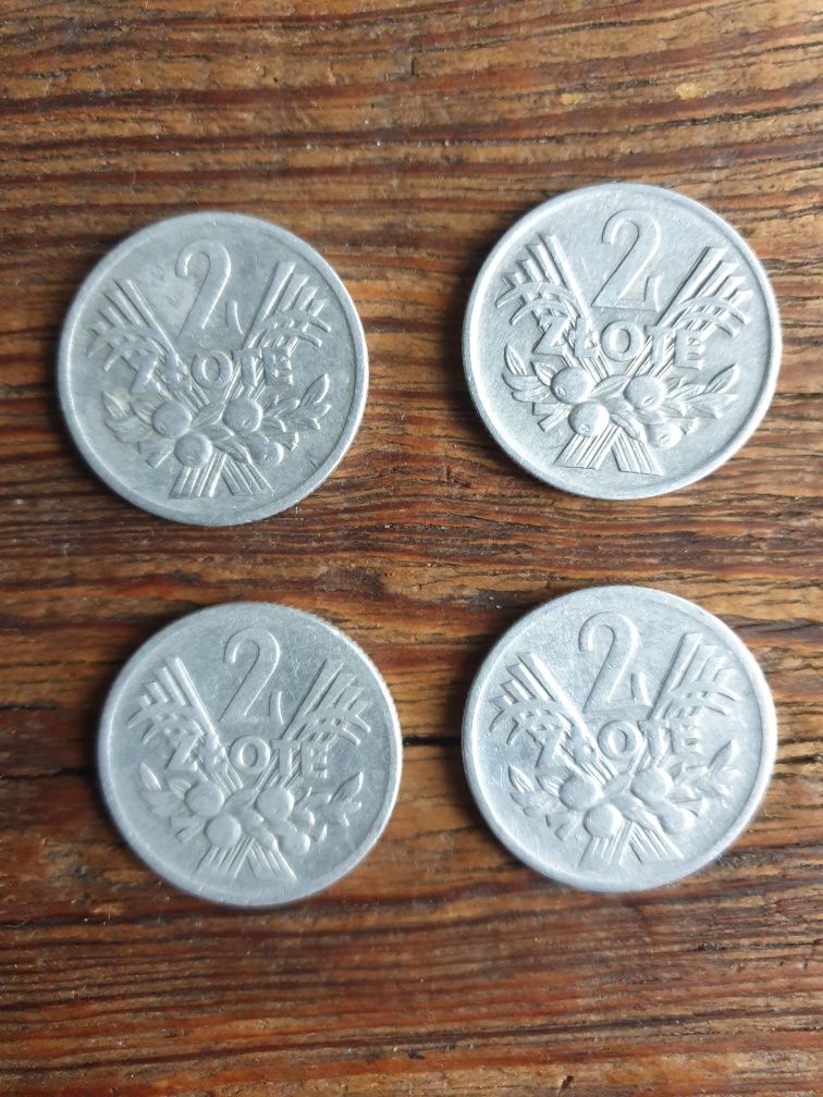 4 monety 2 zł Jagody - PRL