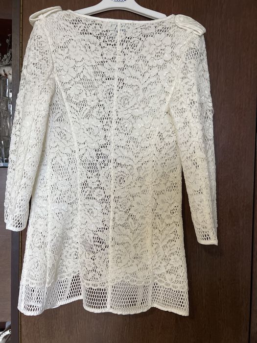 Мережана накидка кремового кольору