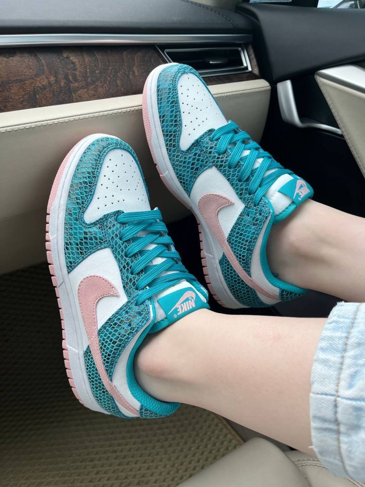 Nike Dunk Washed Teal Snakeskin