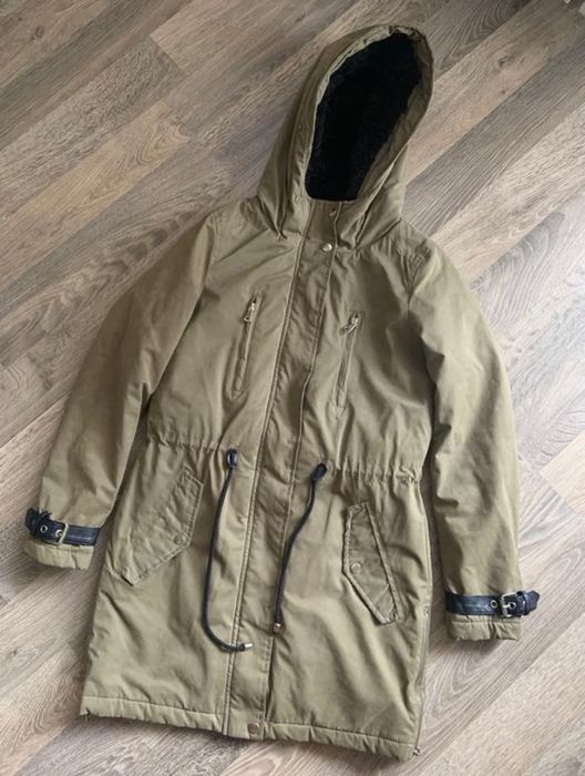 Парка зимова LC Waikiki довга курточка хакі куртка