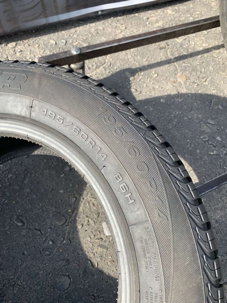 Шини 195/60 R14 пара Goodyear, 6мм, літо