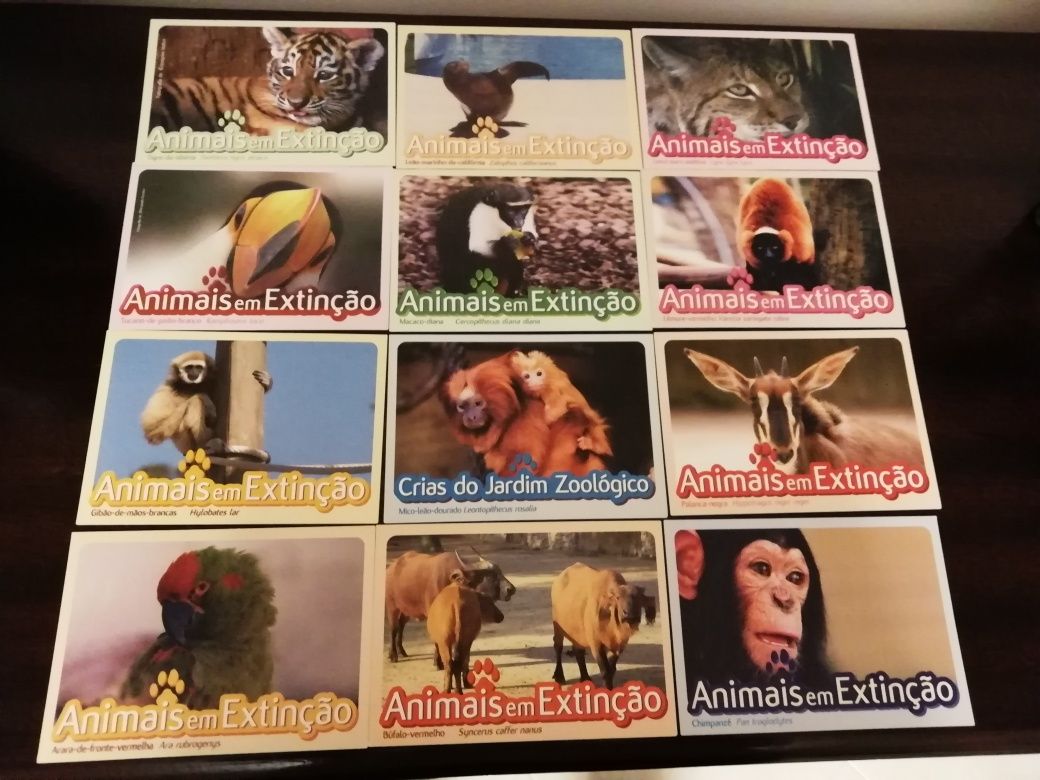 Postais "animais em extinção" edição comemorativa Lotaria Popular