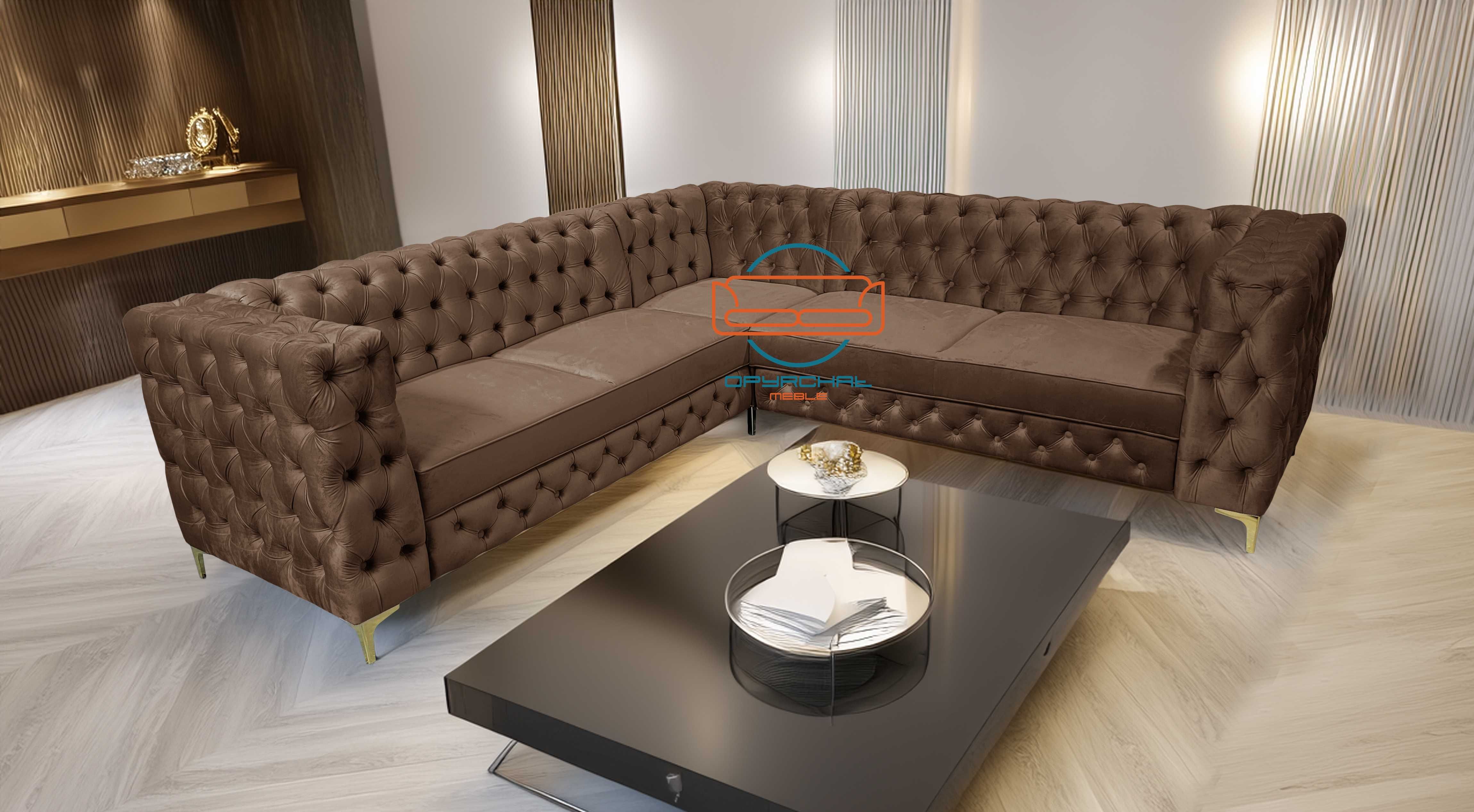 PRODUCENT !!! Duży narożnik cheesterfield spanie na wymiar NR. 32/2024
