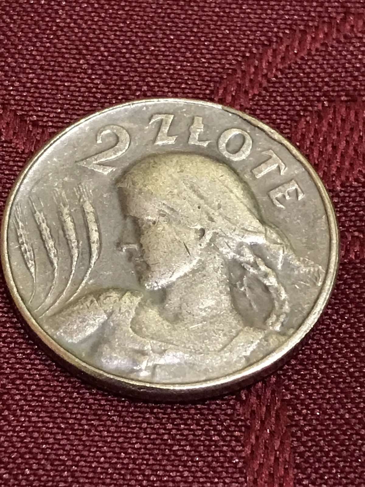 Монета 2 польських злотих 1924 стан ідеальний