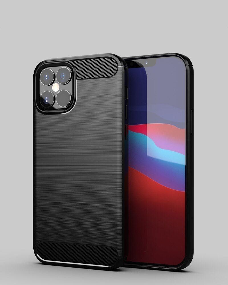 Elastyczne Etui Carbon Case iPhone 12 mini niebieski