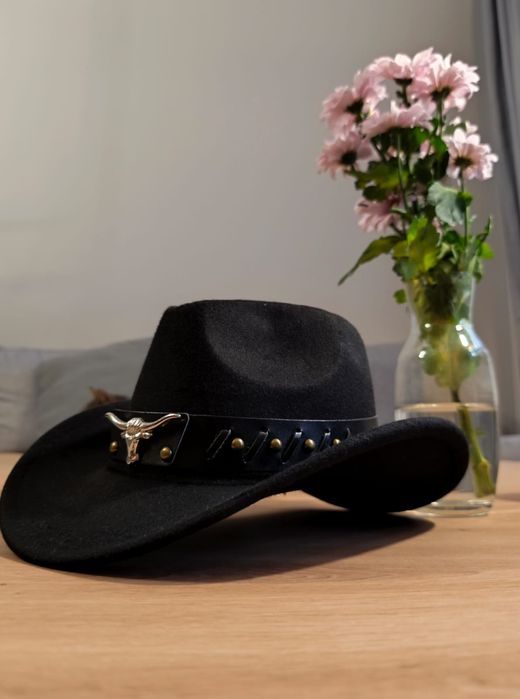 Kapelusz kowbojski czarny klasyczny wild west country western kowboj