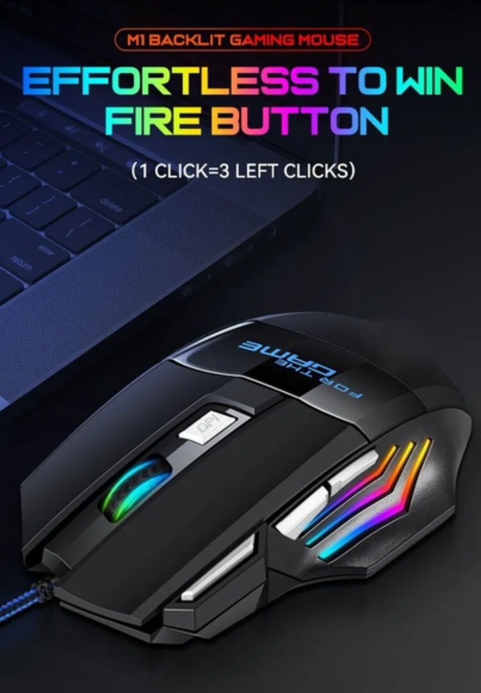 Мышка игровая S288 с RGB подсветкой 5500DPI