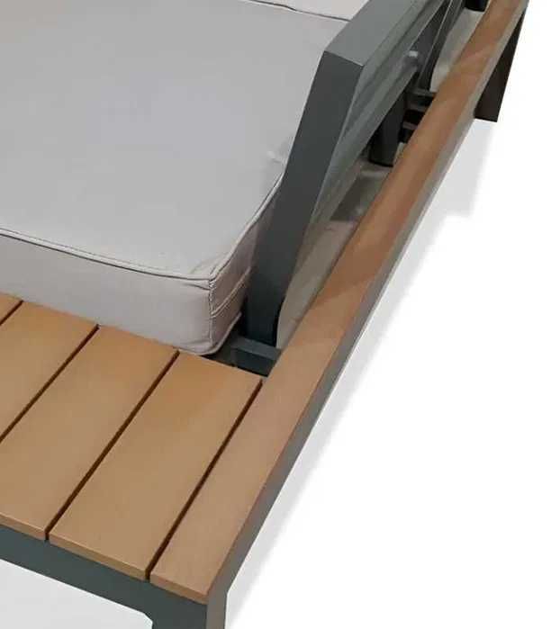 Zestaw Mebli Ogrodowych Do Ogrodu Na Taras Narożny Duży Drewniany