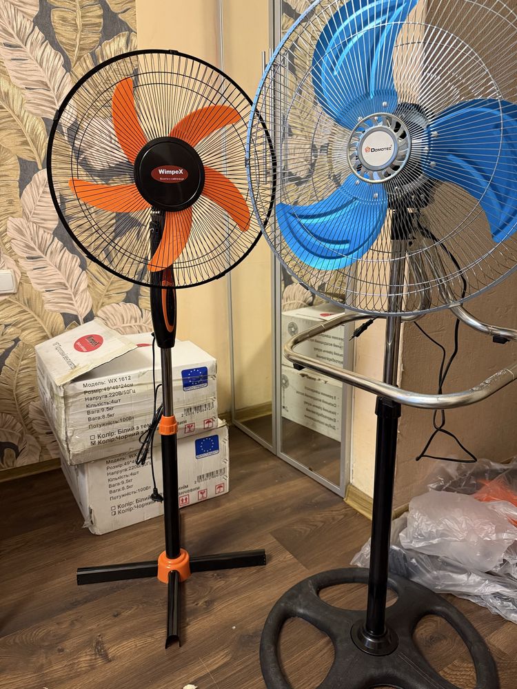 Підлоговий Вентилятор Wimpex WX 1612, Domotec  з пультом ДУ, напольный