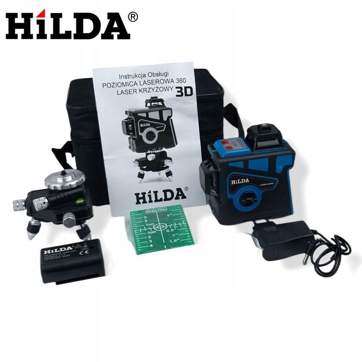 Hilda Poziomica 3d 12 Linii Laser Krzyżowy Samopoziomujący Niwelator T