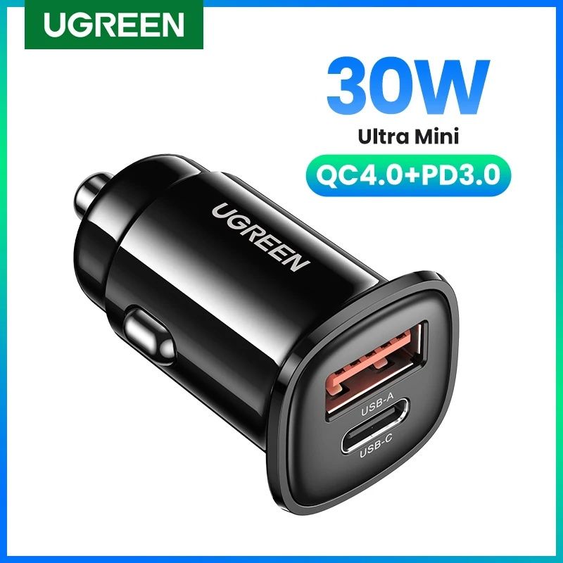 UGREEN Car Charger 30w QC4.0 PD автомобільний зарядний пристрій