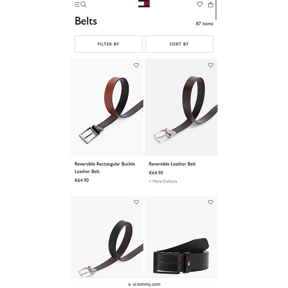Брендовый оригинальный кожаный мужской пояс ремень TOMMY HILFIGER