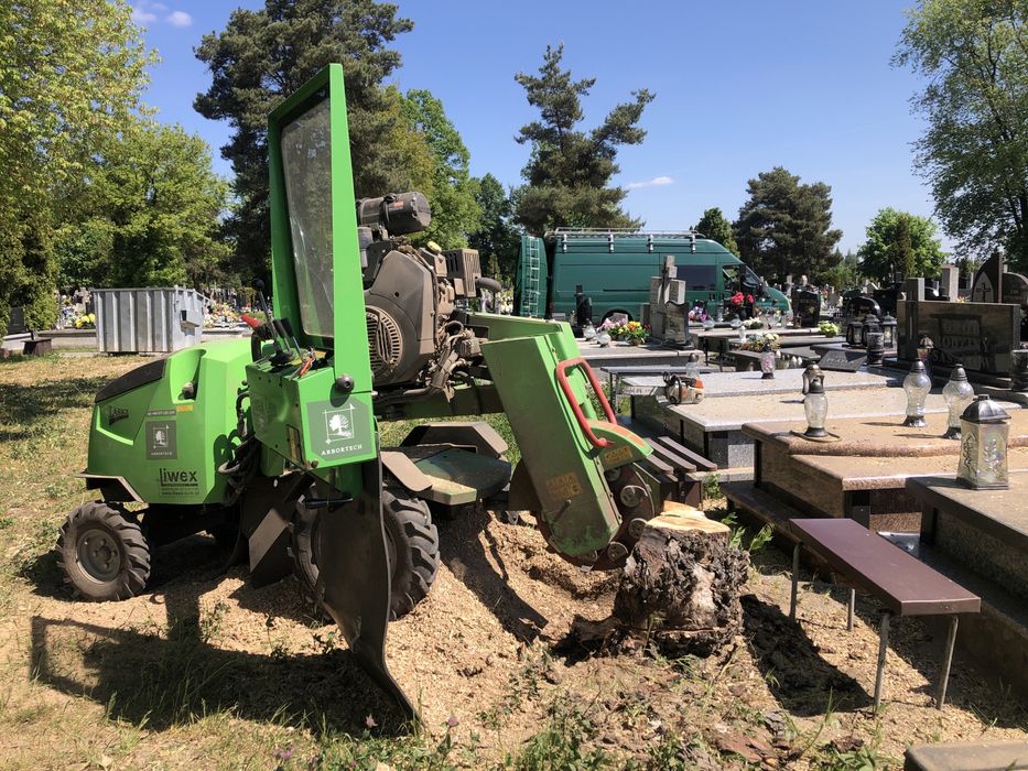 WYCINKA i pielęgnacja DRZEW ARBORYSTA rębak do gałęzi frezowanie pni