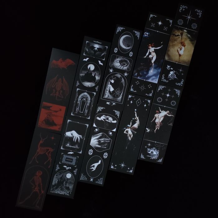 Zakładka do książek nietoperz szkielet dwustronna