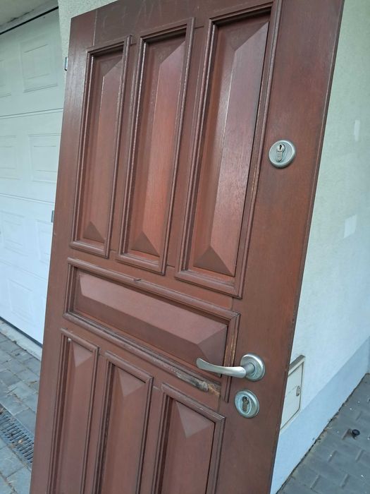 Drewniane skrzydło drzwiowe z demontażu