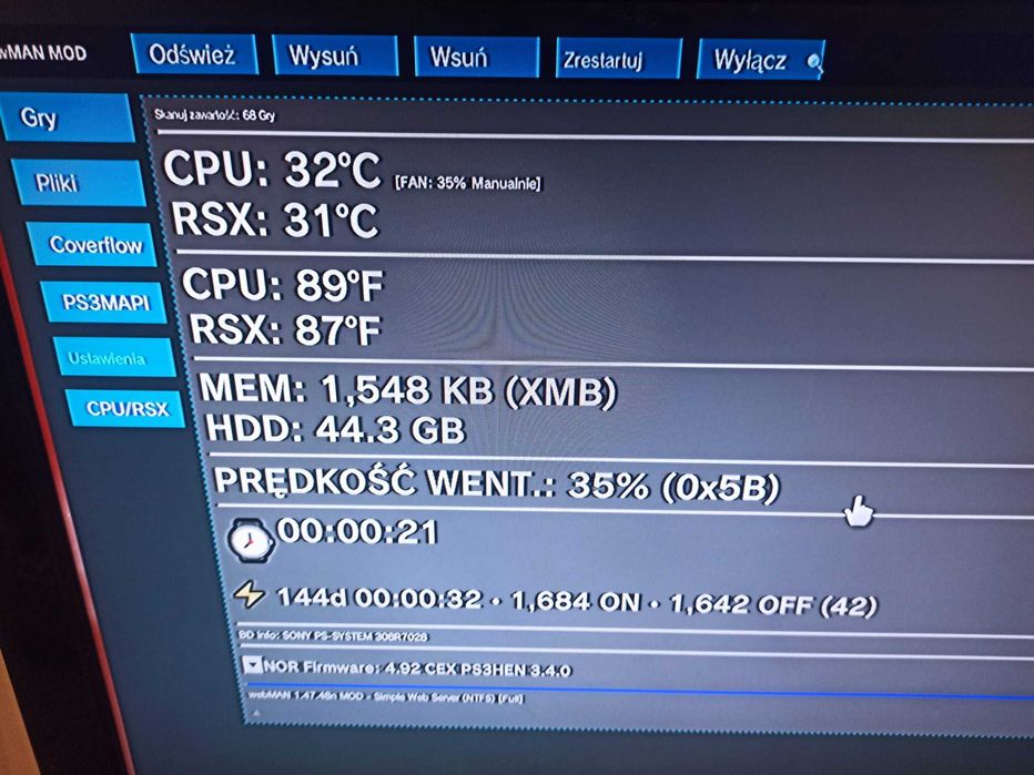 Konsola PS3 Slim CECH-2504B HEN 320GB + oryginalny niebieski pad