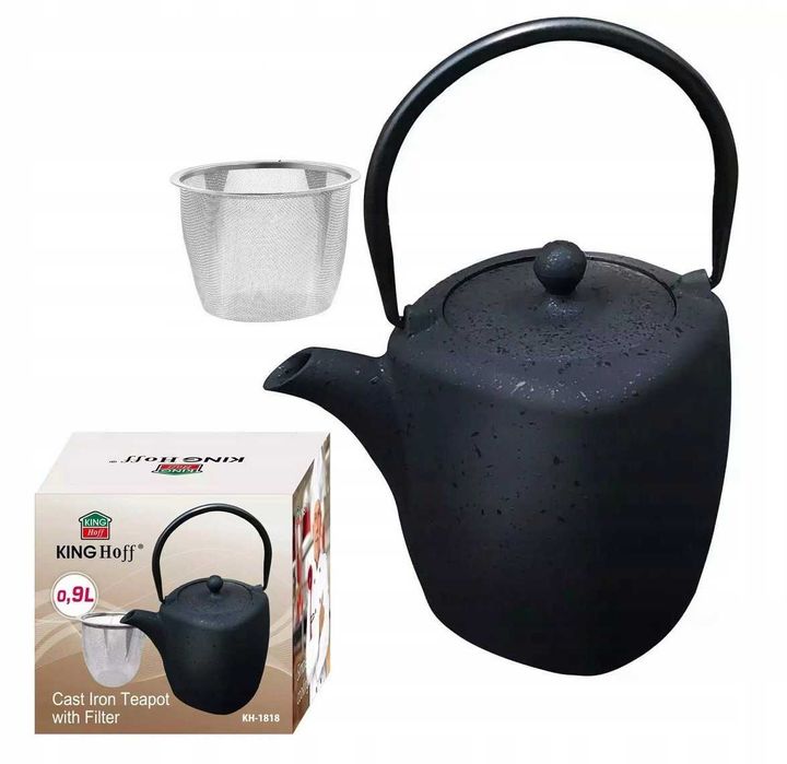 ŻELIWNY Czajniczek imbryczek do HERBATY, zaparzacz, czajniczki żeliwne