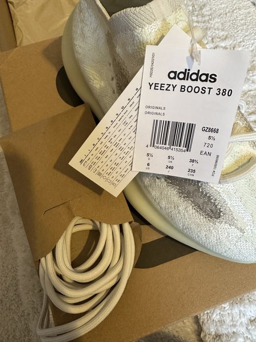 Adidas yeezy 380 calcite glow 38 2/3