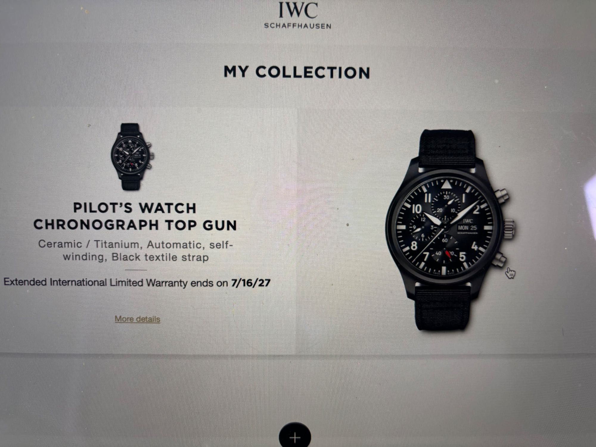 IWC Pilot watch TOP GUN chronograph IW389101