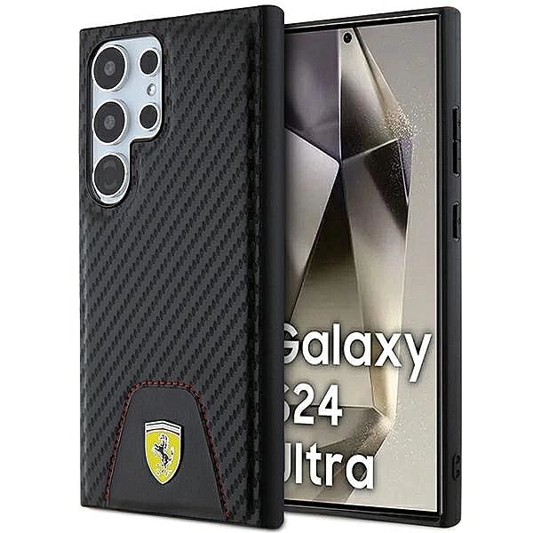 Etui Ferrari Carbon Stitched Bottom na Samsung Galaxy S24 Ultra - czar