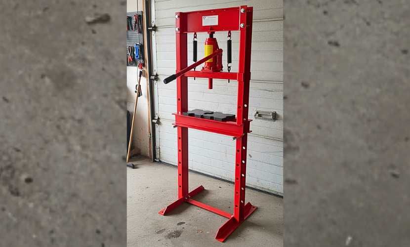 Prasa hydrauliczna warsztatowa 12T regulowanym łożem płytami żeliwnymi