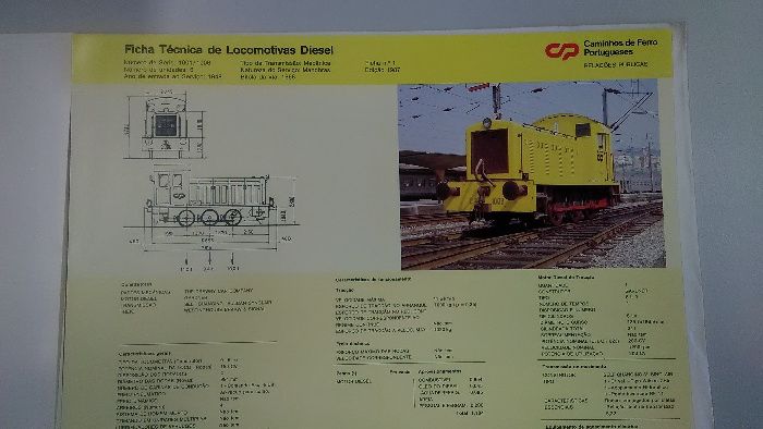 Fichas técnicas de locomotivas da CP- originais