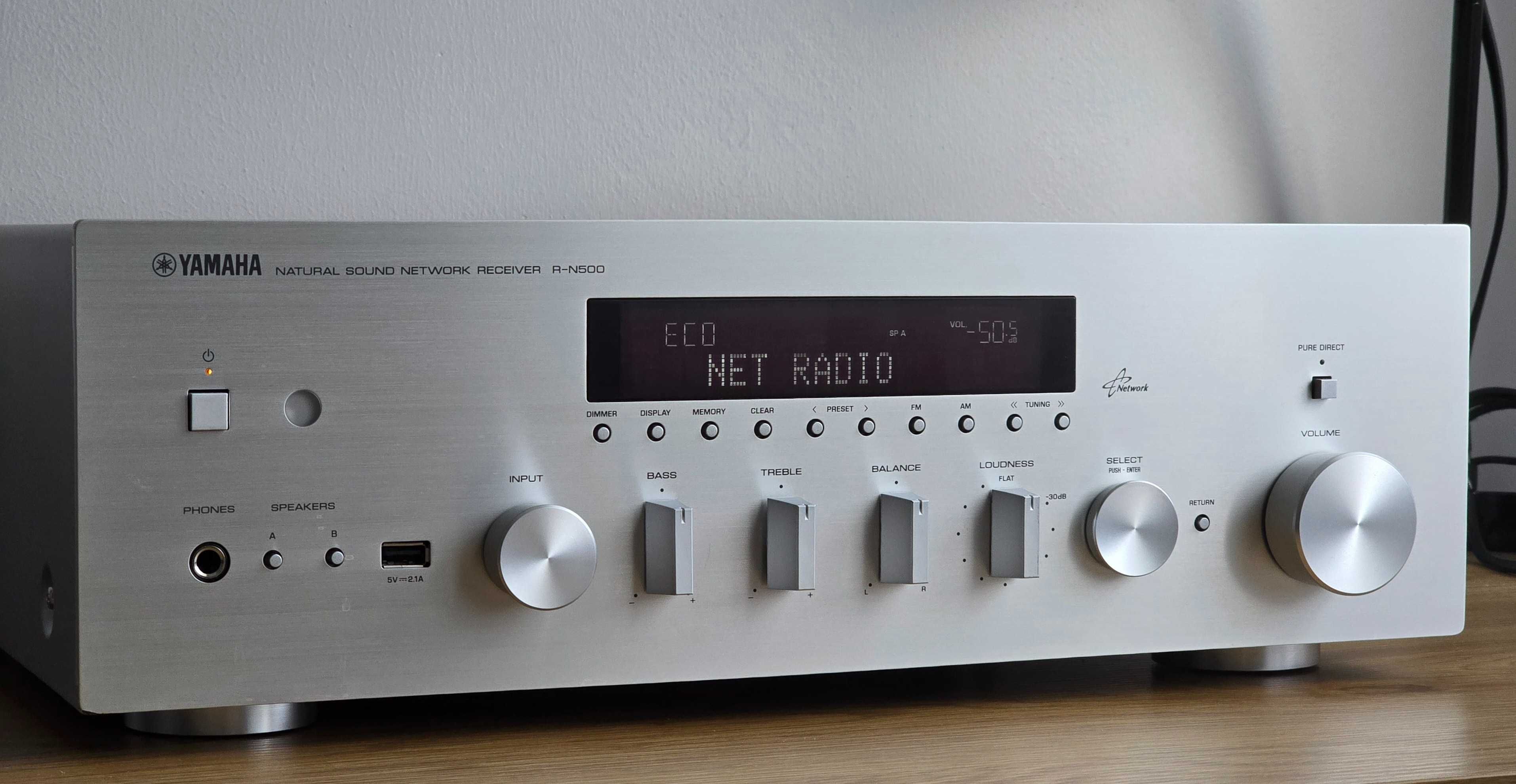 Yamaha R-N500 Amplituner sieciowy Airplay Spotify USB FLAC Stereo LAN