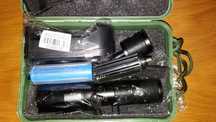 Kit lanterna caça on/of ou 3 modos com zoom