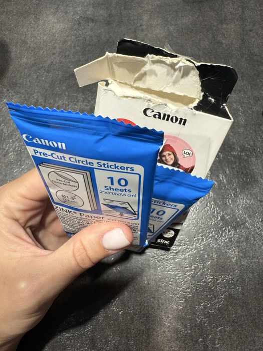 Фотобумага Canon ZINK 1.3" в виде круглых наклеек 20 шт