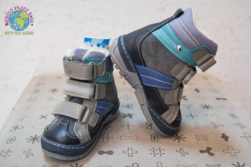 Obuwie dziecięce zimowe buty kozaki REN BUT 12-1355 r.22