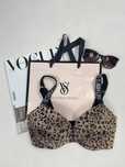 Biustonosz stanik w panterkę z kryształkami Victoria’s Secret 32DD/70E