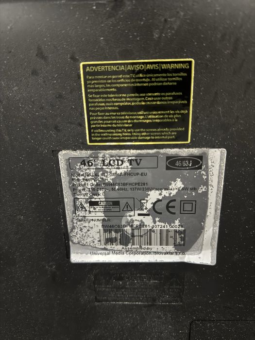 Televisão Blaupunkt 46’’ - Funciona bem, comando incluído
