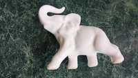 Słoń, biały, figurka porcelanowa