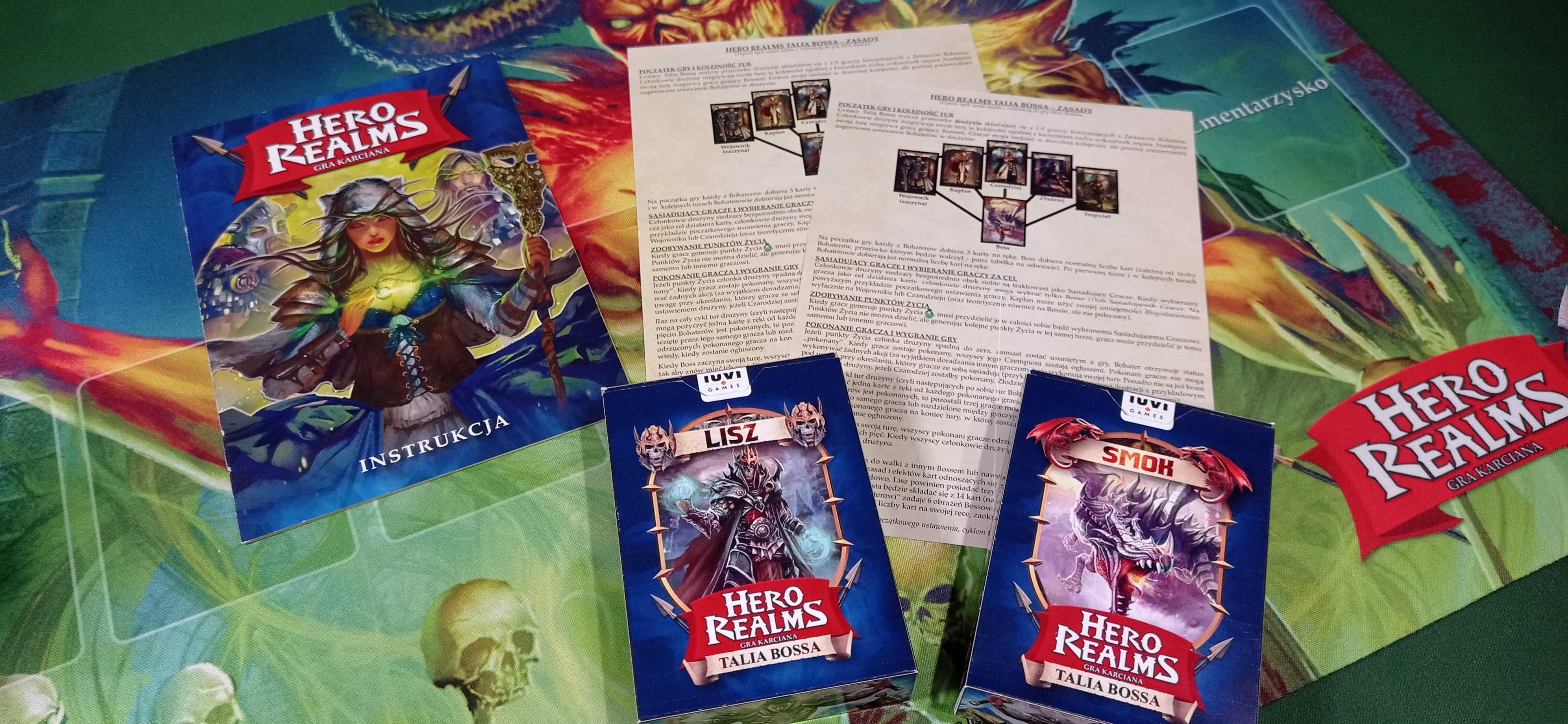 gra karciana Hero Realms +mata +rozszerzenia - bohater, boss +koszulki