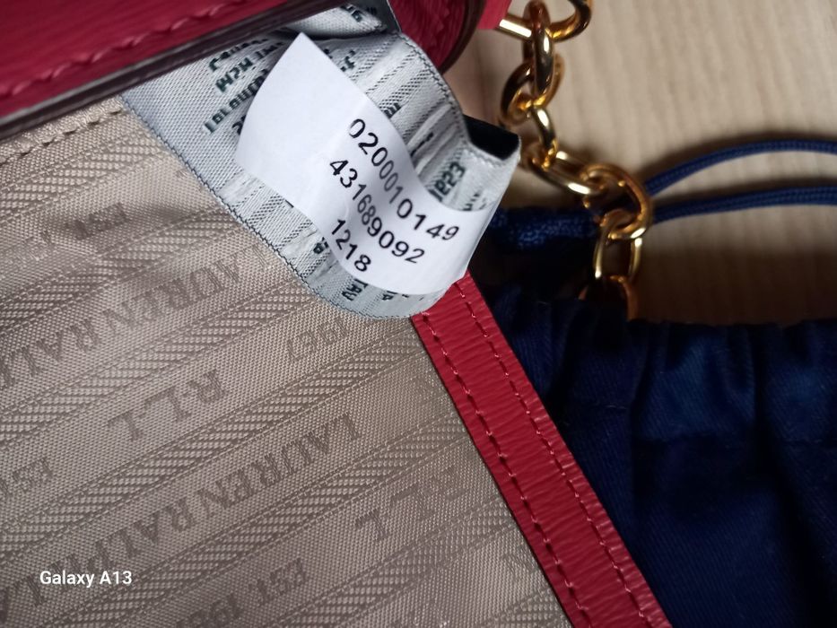 Ralph Lauren torebka oryginalna skóra saffiano