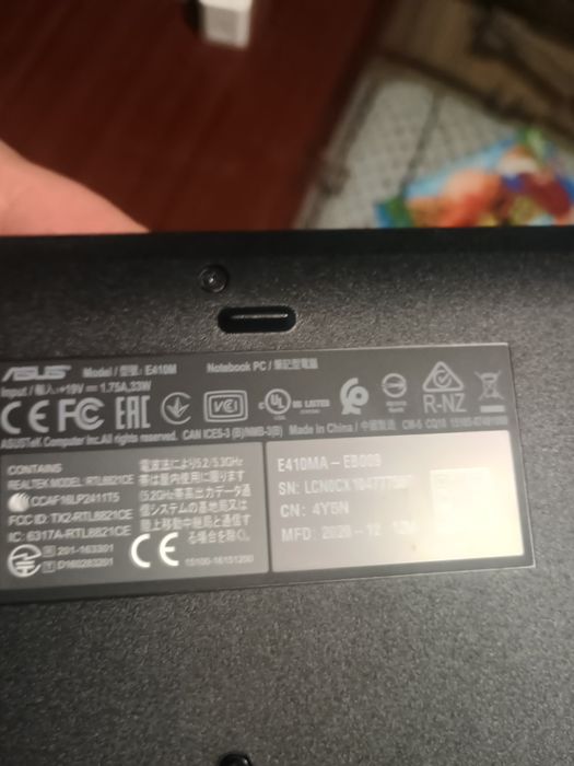 ноутбук asus e410ma,4gb озу.celeron 4020.