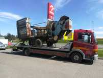Laweta pomoc drogowa holowanie transport maszyn rolniczych budowlanych
