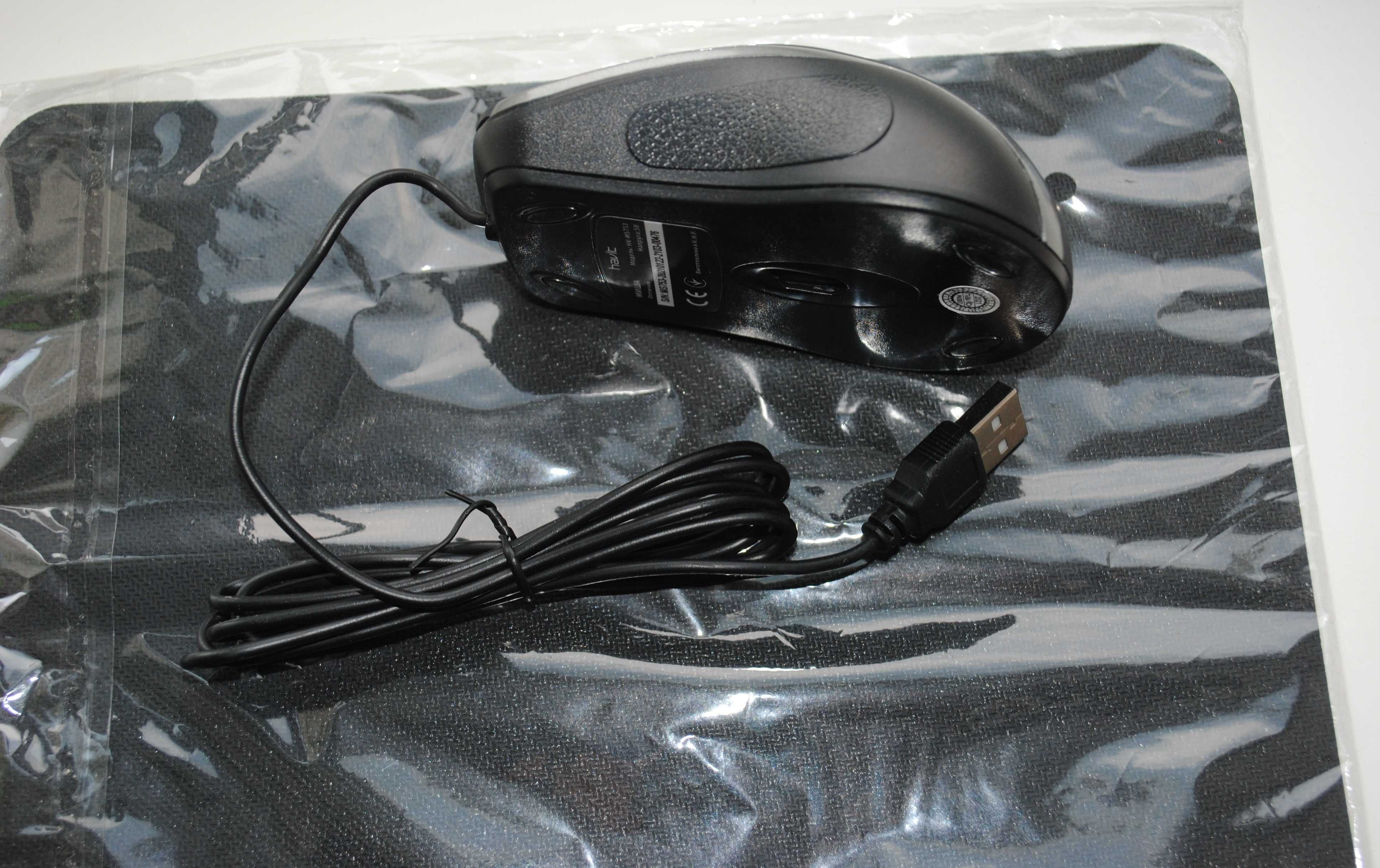 Килимок і дротова оптична комп. миша HAVIT HV-MS753 USB Black