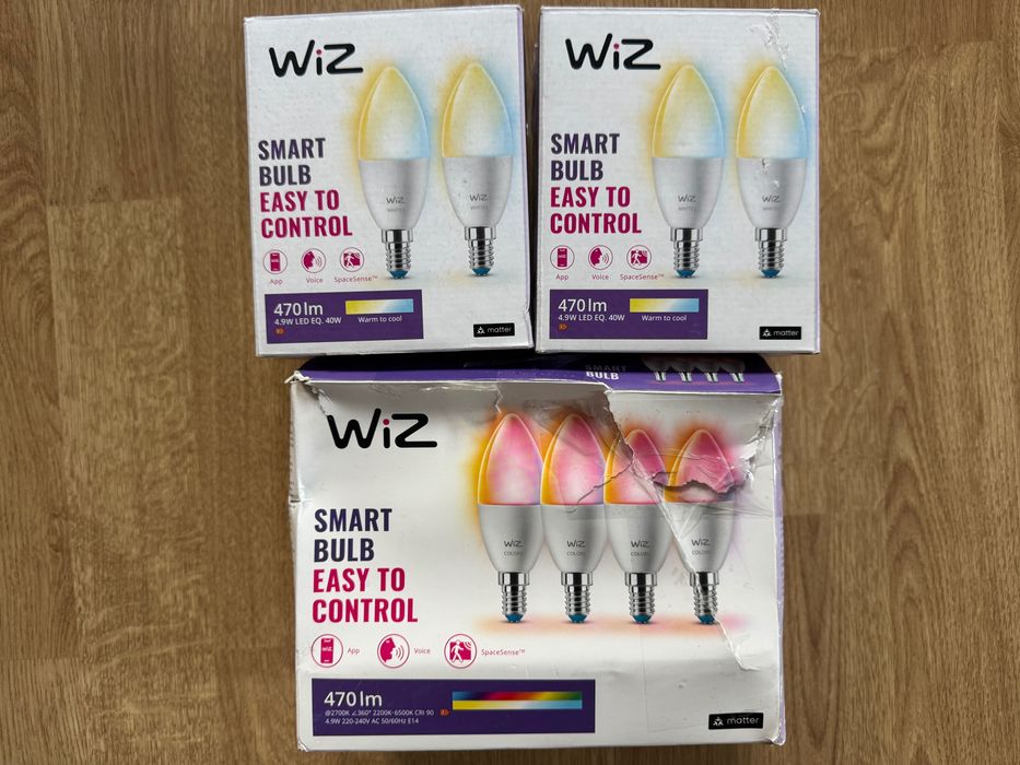 Wiz e14 4xRGB + 4xWhite WiFi smart żarówki Matter 470lm