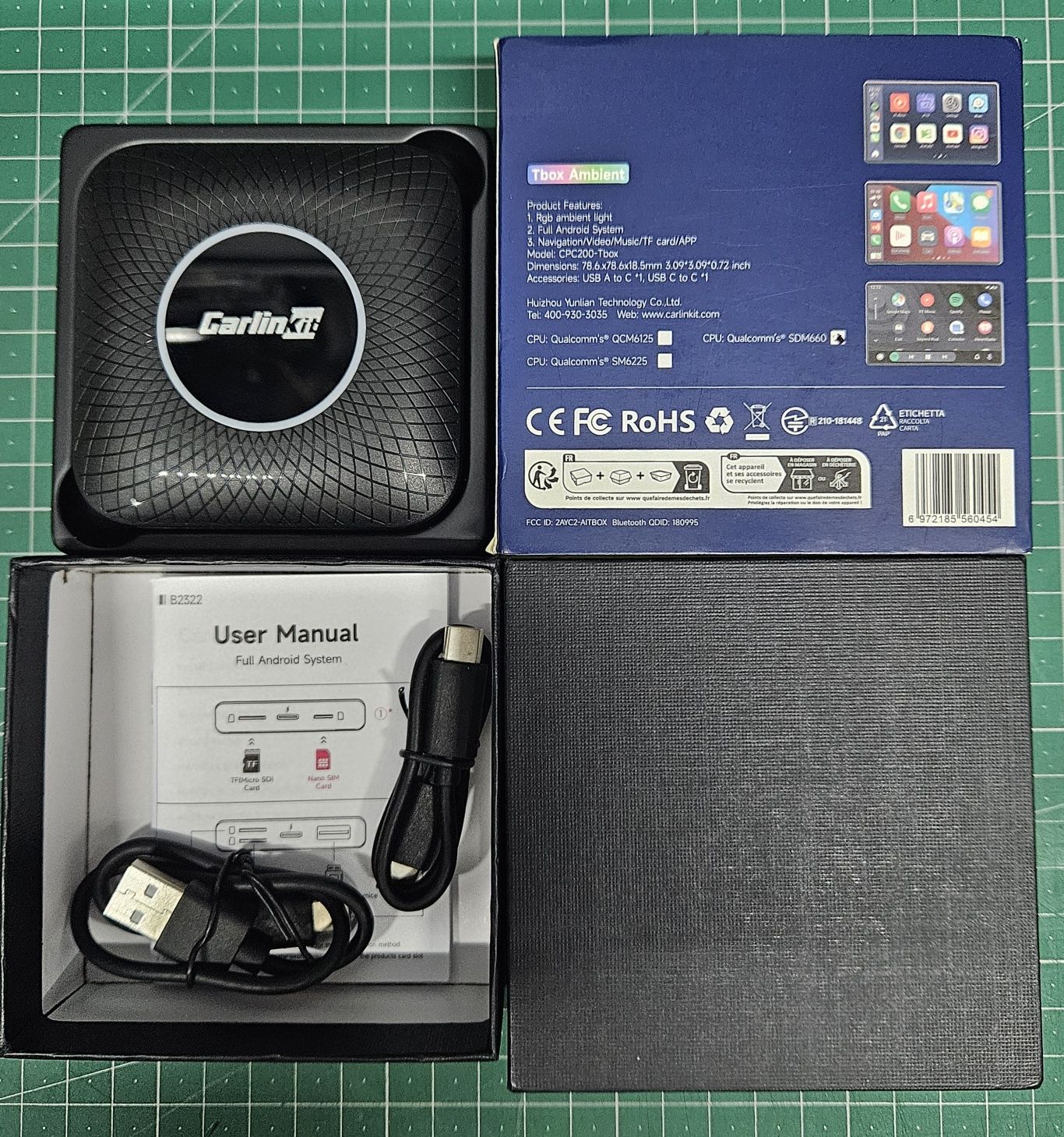 Car Smart box multimidia car play android auto wifi.