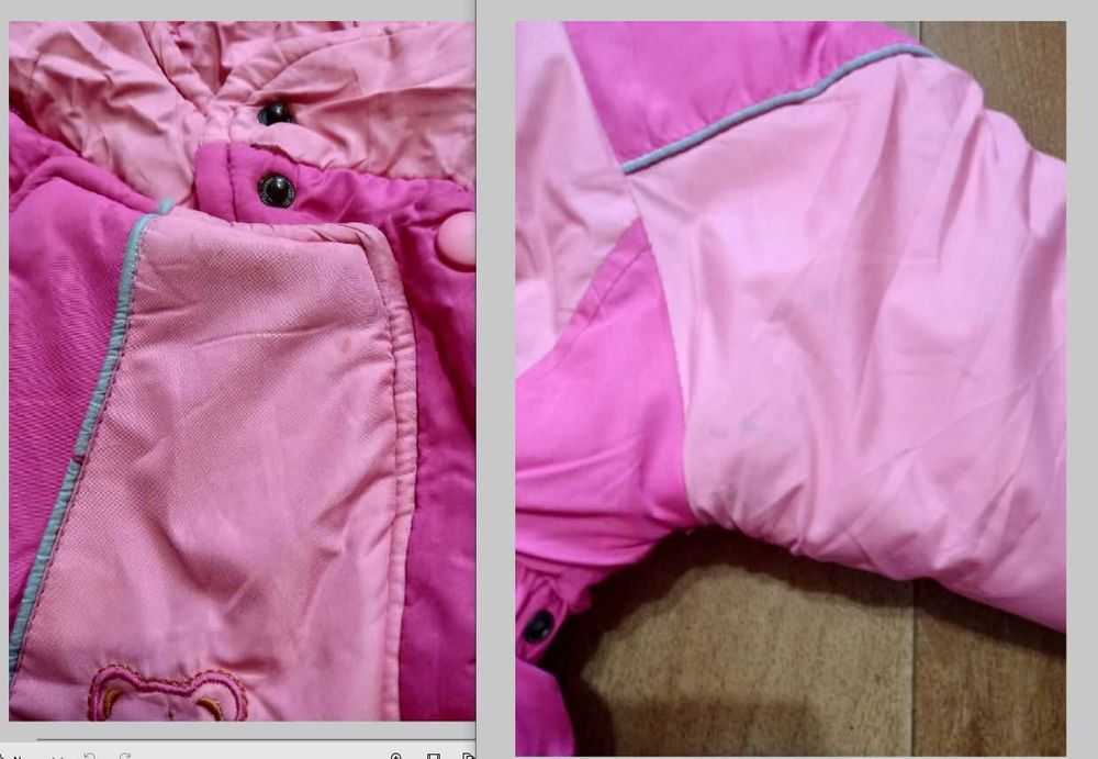 Зимний комбинезон-трансформер  68 и74 см на овчине 3-6 и 6-9 месяцев