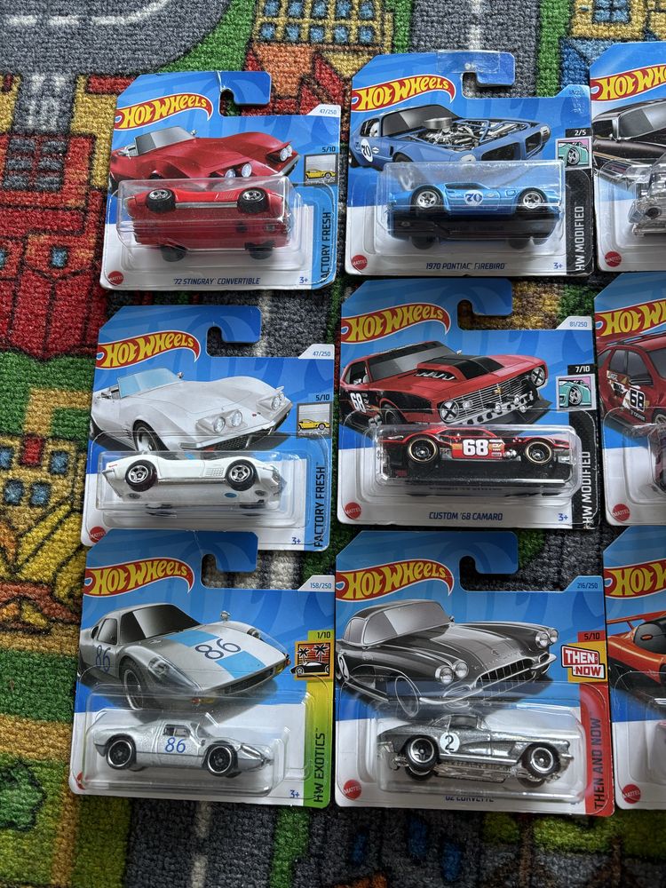 hot wheels zestaw 9 pojazdow,kolekcjonerski klasyki, porsche, egzotyki