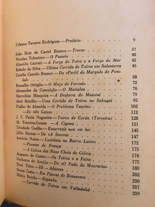 O Mundo do Toureio na Literatura /V. Nemésio/ Lobo Antunes
