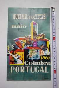 Antigo programa da Queima das Fitas de Coimbra de 1966 - Tripartido