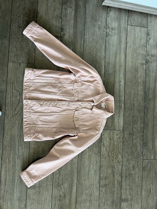 Джинсовая пудровая куртка Mango р. XS 164