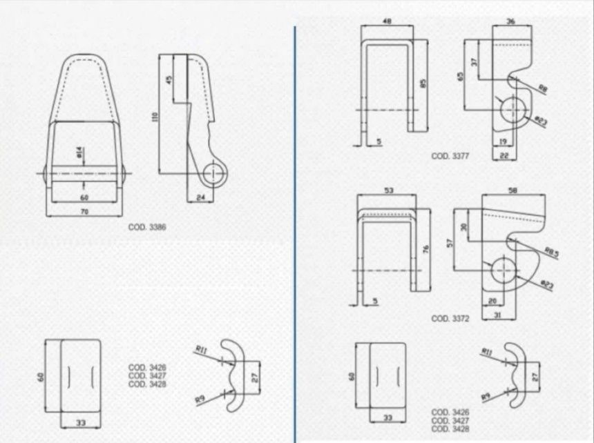 Завіс борта, завіси нижнього відкривання борта, самоскид, петлі